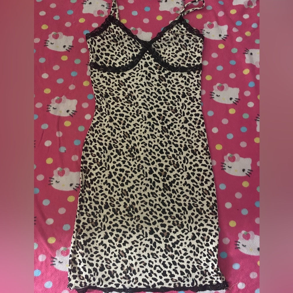 Wild Fable Leopard Print Slip dress/ Night gown In XS